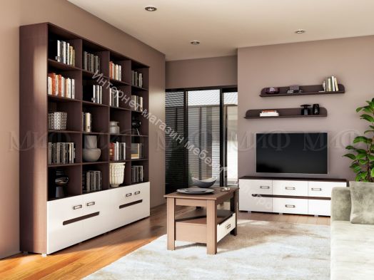 Спальня Ким Белый глянец/Дуб Венге