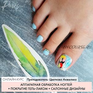 [Parisnail] Аппаратная обработка ногтей + покрытие гель-лаком + салонные дизайны (Анжелика Цветкова)