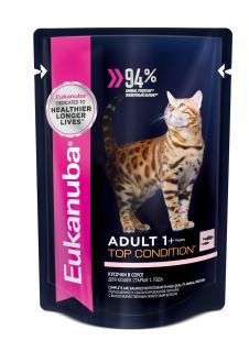 Eukanuba влажный корм для кошек c лососем пауч 85г