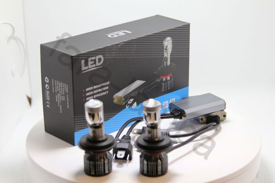 Светодиодные линзы лампы в фары H4 серия A13