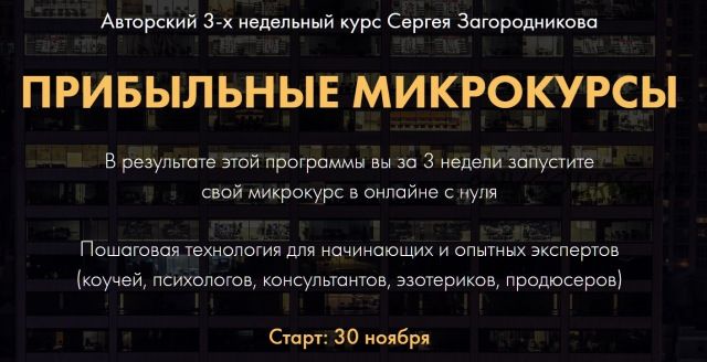 Прибыльные микрокурсы, пакет «Premium» (Сергей Загородников)