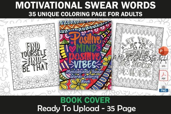 [Сreativefabrica] Motivational Swear Words Coloring Book (Creative Design Studio)