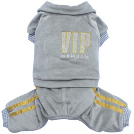 Велюровый спортивный костюм "VIP " серый (XL)