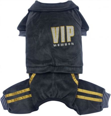 Велюровый спортивный костюм "VIP " черный (XL)