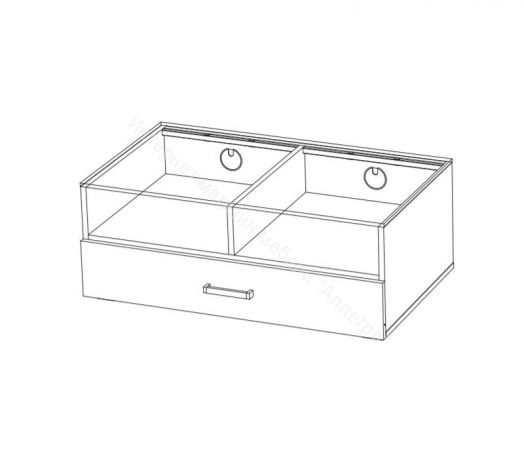 Тумба Тв со стеклом исп 2 Квадро