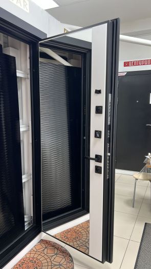 Дверь Входная Рекс Плаза BLACK с Зеркалом