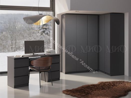 Шкаф 1600 Челси Графит, Графит