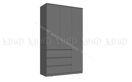 Шкаф 1200 Челси Графит, Графит