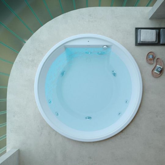 Гидромассажная акриловая круглая ванна Jacuzzi Round 150 встраиваемая 150x150 ФОТО