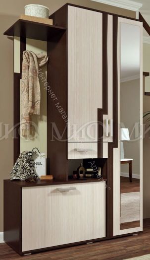 Прихожая Лира 1,2 м Дуб беленый/Дуб Венге
