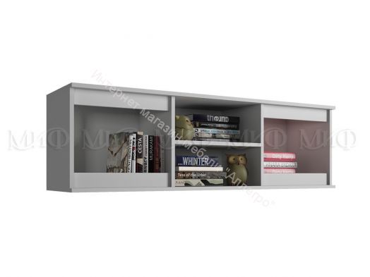 Антресоль Челси Белый глянец холодный, Белый