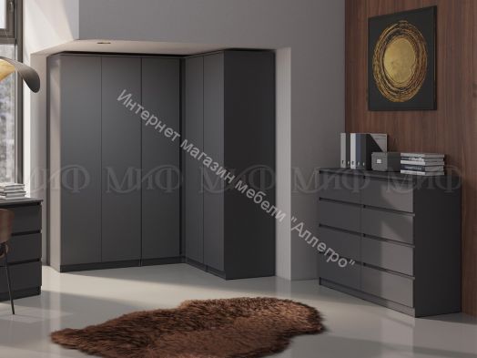 Полка навесная (Антресоль малая) Челси Графит