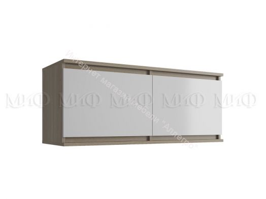 Антресоль малая Челси Белый глянец холодный, Дуб Сонома