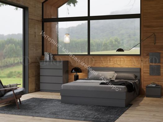 Кровать Челси 1400х2000 мм Графит