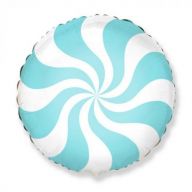 Шар круг  (18''/46 см) Леденец, Голубой