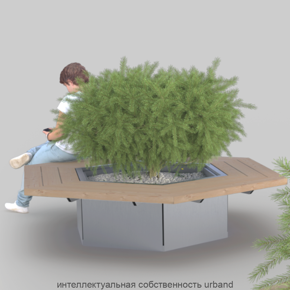 Скамья-вазон "Гекса"