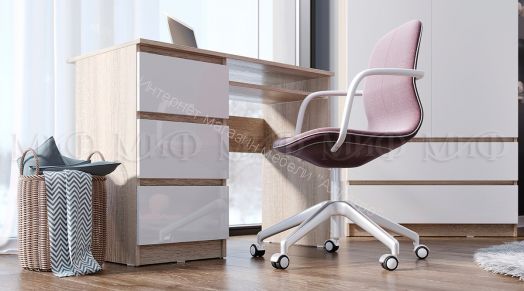 Гостиная Челси Белый глянец холодный, Дуб Сонома