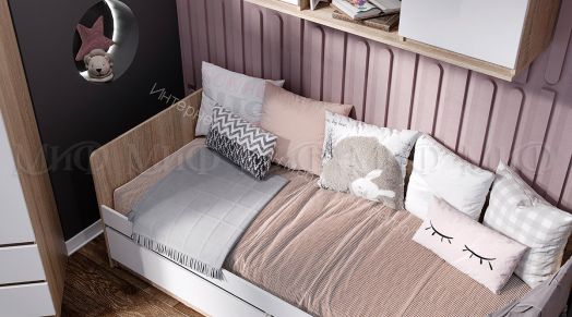 Гостиная Челси Белый глянец холодный, Дуб Сонома