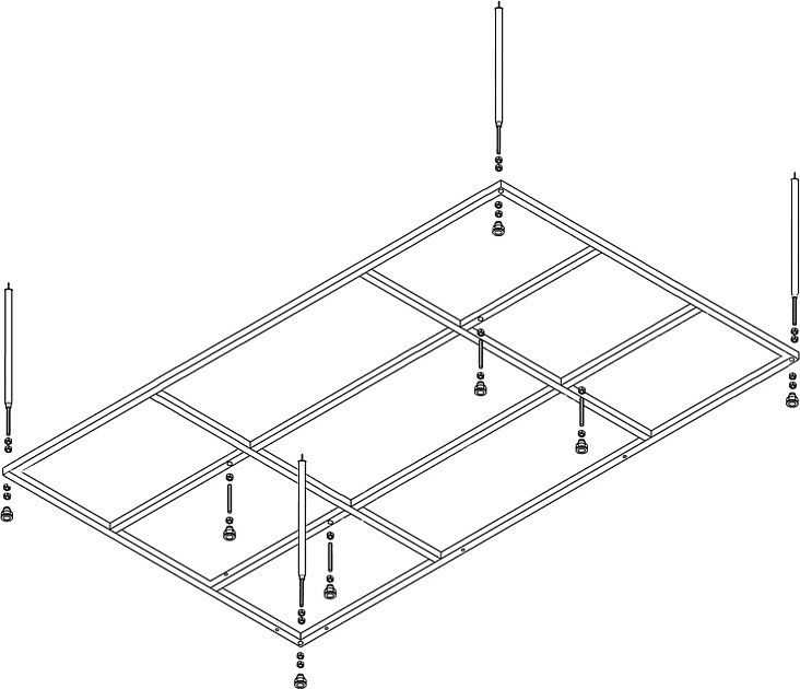 Металлический каркас для акриловой ванны CEZARES PLANE_DUO-MF