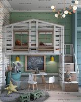 Кровать-чердак Домик Roof №40С