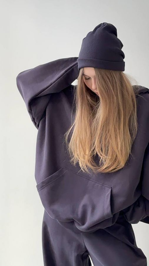 Шапка бини графит