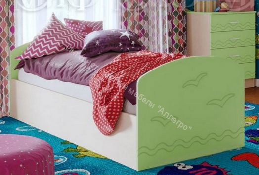 Модульная детская "Юниор-2" Салатовый, Дуб беленый