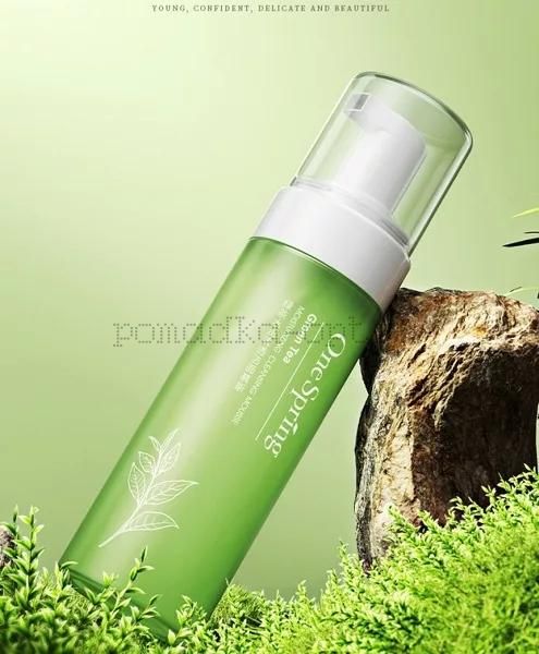 One Spring Очищающий мусс для лица с зеленым чае Green Tea Moisturizing Cleansing Mouse, 150г