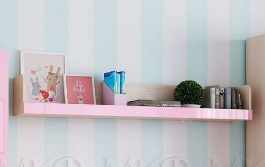 Детская "Юниор-3" Мульт Розовый металлик, Дуб Беленый