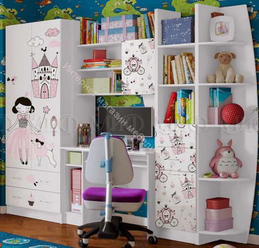 Стенка "Юниор-2" ЛДСП Принцесса