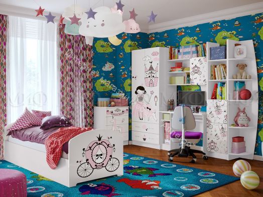 Стенка "Юниор-2" ЛДСП Принцесса