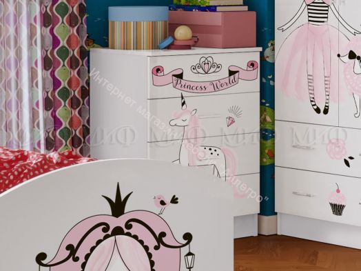 Комод "Юниор-2" ЛДСП Принцесса