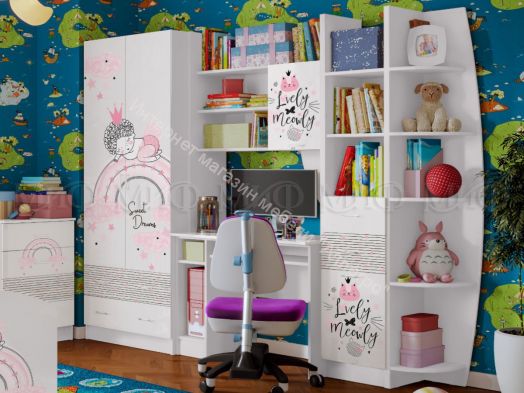 Модульная детская "Юниор-2" ЛДСП Принцесса-1