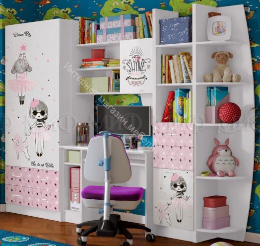 Модульная детская "Юниор-2" ЛДСП Мальвина