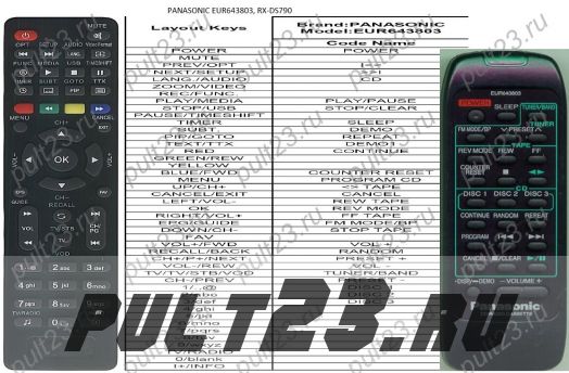 PANASONIC EUR643803, RX-DS790