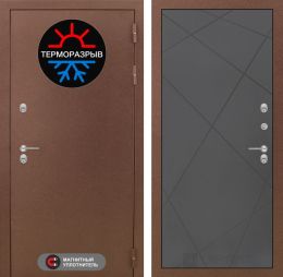 Входная дверь Лабиринт Термо Магнит 24 Графит софт