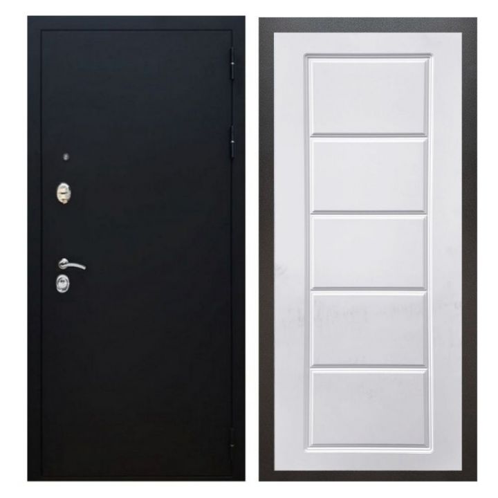 Дверь входная металлическая Great Doors X5 Черный муар ФЛ-39 Белый Софт