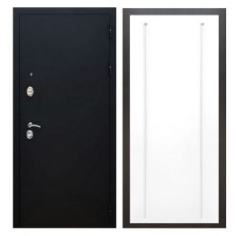 Дверь входная металлическая Great Doors X5 Черный муар ФЛ-68 Белый Софт
