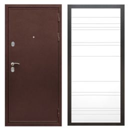 Дверь входная металлическая Great Doors Х5 Антик Медь ФЛ-14 Белый Софт