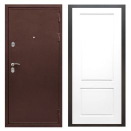 Дверь входная металлическая Great Doors Х5 Антик Медь ФЛ-117 Белый Софт