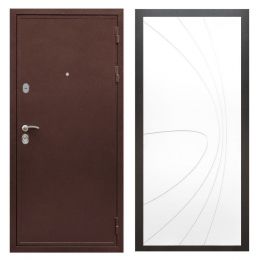 Дверь входная металлическая Great Doors Х5 Антик Медь ФЛ-248 Белый Софт