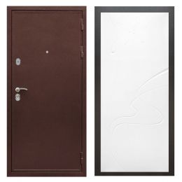 Дверь входная металлическая Great Doors Х5 Антик Медь ФЛ-258 Белый Софт