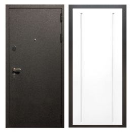 Дверь входная металлическая Great Doors X5 Черный крокодил ФЛ-68 Белый Софт