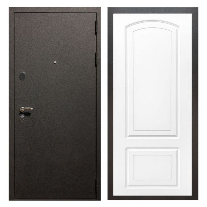 Дверь входная металлическая Great Doors X5 Черный крокодил ФЛ-138 Белый Софт