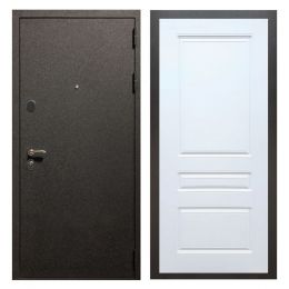 Дверь входная металлическая Great Doors X5 Черный крокодил ФЛ-243 Белый Софт