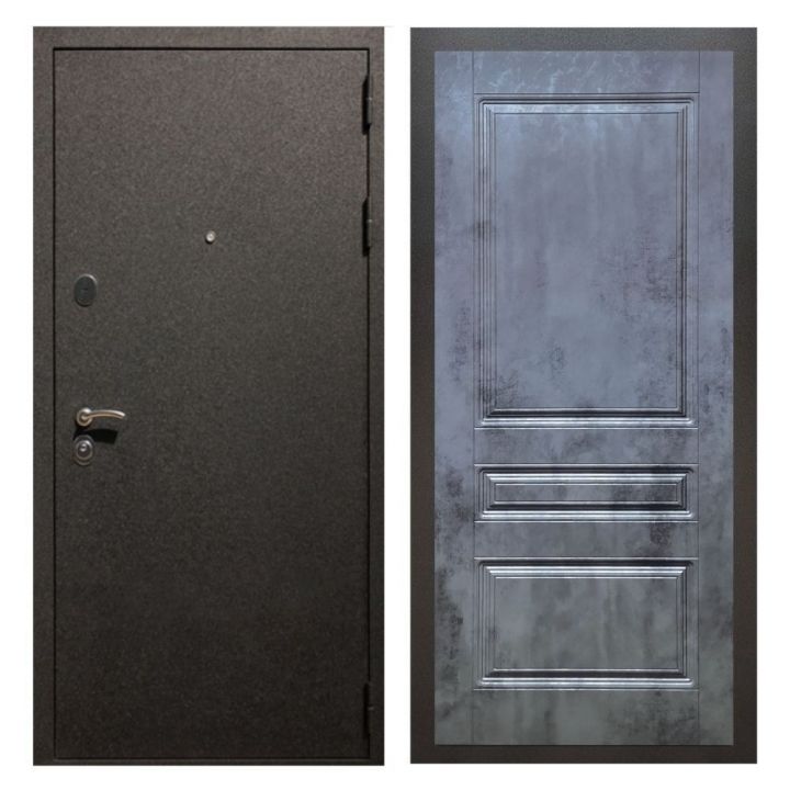 Дверь входная металлическая Great Doors X5 Черный крокодил ФЛ-243 Бетон Темный