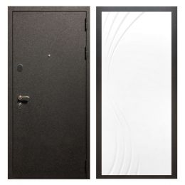 Дверь входная металлическая Great Doors X5 Черный крокодил ФЛ-255 Белый Софт