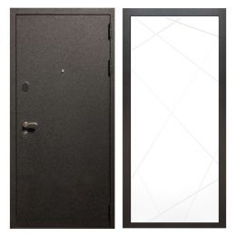 Дверь входная металлическая Great Doors X5 Черный крокодил ФЛ-291 Белый Софт