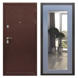 Дверь входная Great Doors Х5 Антик Медь Зеркало 18 Силк Титан