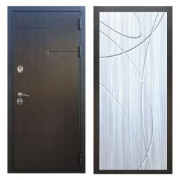 Дверь входная металлическая Great Doors Х246 Венге ФЛ-247 Сандал Светлый