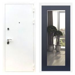 Дверь входная Great Doors Х5 Шагрень Белая Зеркало 18 Венге